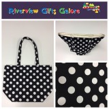 Large Tote Bag - Black Spot Large Tote Bag - Black Spot